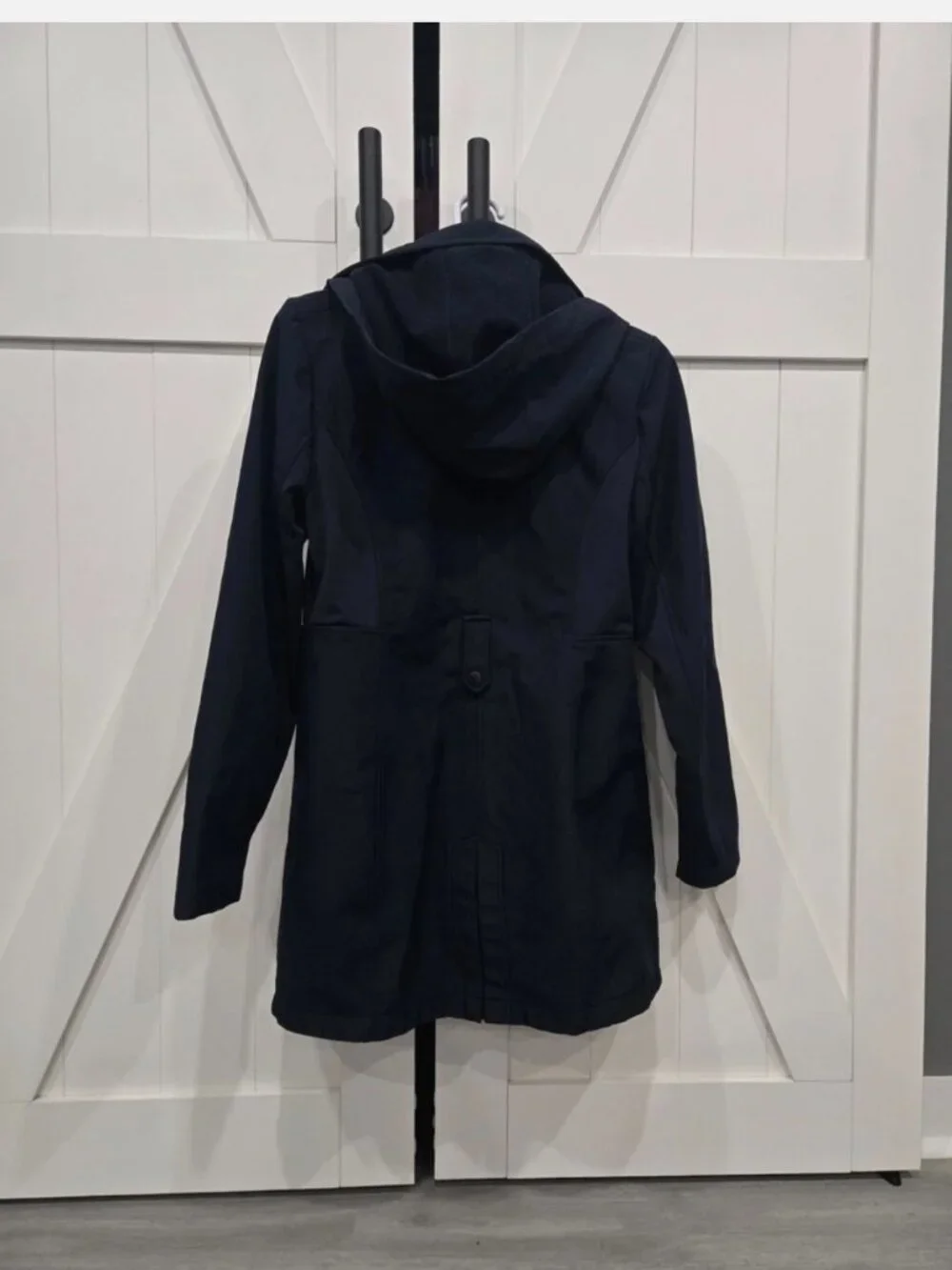 sebby collection jacket. Size medium. Navy Blue. Removable hood. Excellent.